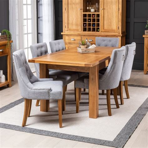 extending dining table   chairs grey solid oak medium dining