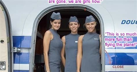 Titillating Tg Captions High Flying Sissy Stewardesses
