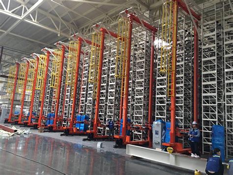 asrs material handling system  stacker crane automated storage  retrieval system