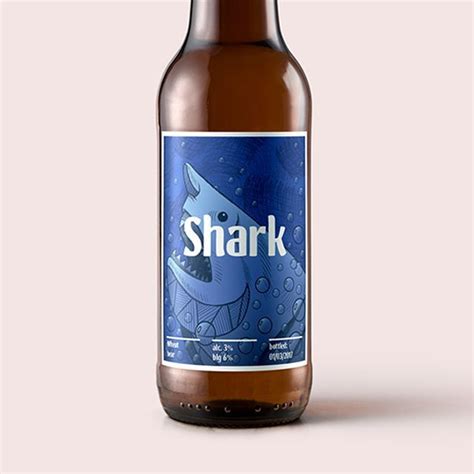 michal firek shark  beer label beer design labels