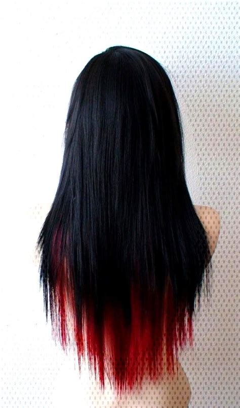 hairstyle kekeshop scene black wine wig red emo