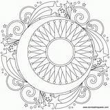 Mandala Coloring Pages Easy Printable Star Template Large Popular Library Clipart Coloringhome sketch template