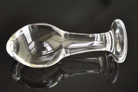 44mm Big Ball Pyrex Glass Anal Dildo Butt Plug Crystal
