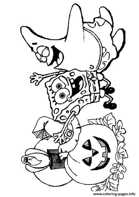print  spongebob happy halloween disney halloween coloring pages