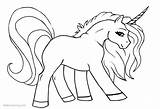 Unicorn Coloring Pages Line Printable Kids Adults sketch template