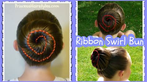 Ribbon Swirl Bun Hairstyle Tutorial Youtube