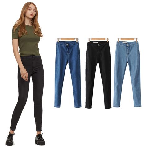 Jeans Pant High Waist Pants Women Jeans Skinny 6 Colors Moda At