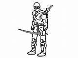 Coloring Ninja Pages Warrior American Print Ages sketch template