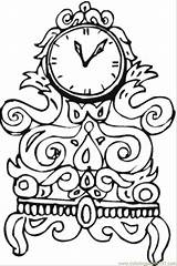 Clock Grandfather Coloring Getcolorings Nice Old Color sketch template