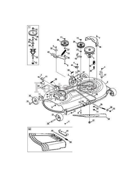 craftsman  mower deck parts diagram