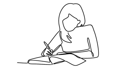 premium vector continuous   girl studying illustration