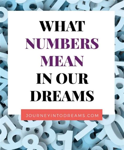 meaning  numbers  dreams