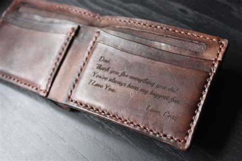 mens leather wallet personalized leather wallet  lotussilk