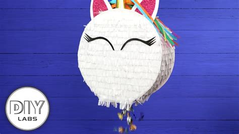 unicorn pinata party paper craft fast  easy diy labs youtube