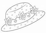 Coloring Hat Flowers Kids Illustration Useful Book Stock sketch template