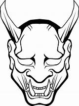 Oni Mask 1789 sketch template