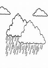 Clouds Raining sketch template