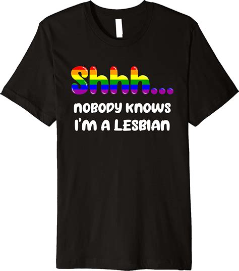 nobody knows i m a lesbian gay pride lgbtq rainbow ts