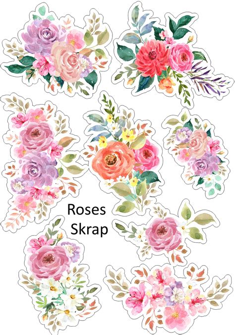pin  shane tan  clipart floral stickers printable planner