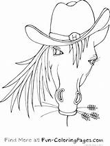 Coloring Cowboy Horse Pages Hat Drawing Western Hats Printable Color Sheets Fun Adult Horses Yee Haw Drawings Animal Print Kids sketch template