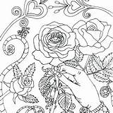 Coloring Pages Tie Dye Printable Wiccan Pastel Goth Pagan Getcolorings Citizenship Digital Colouring Evil Getdrawings Rose Color Gothic Adult Roses sketch template