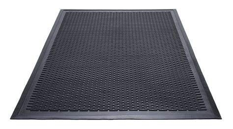 guardian mll clean step scraper outdoor floor mat natural rubber  black ideal