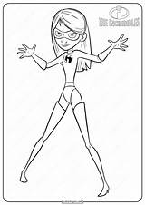 Coloring Violet Incredibles Pages Disney Pdf Coloringoo sketch template