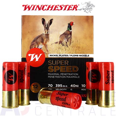 10 Cartouches Winchester Super Speed N°1 2 6 40gr Cal 12 70