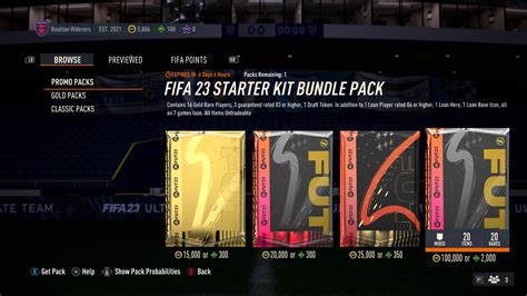 fifa  ultimate team  packs  prices