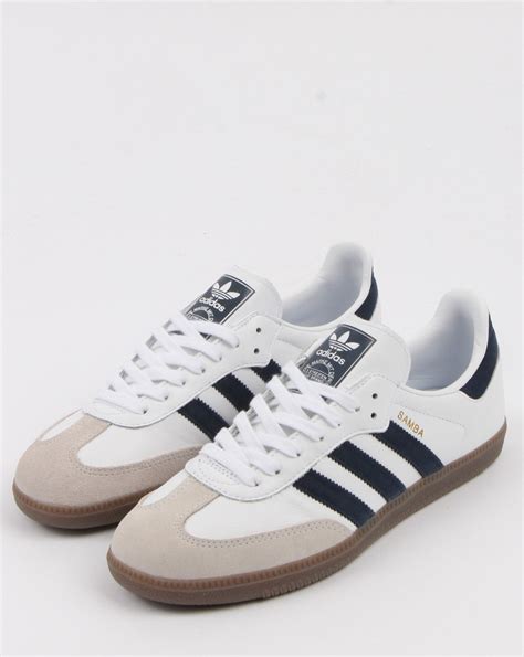 adidas samba og trainers whitenavy mens footballleatheroriginal