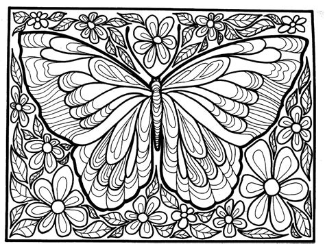 butterflies insects adult coloring pages