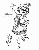 Sarahcreations Jade Dragonne Coloriages Flapper sketch template