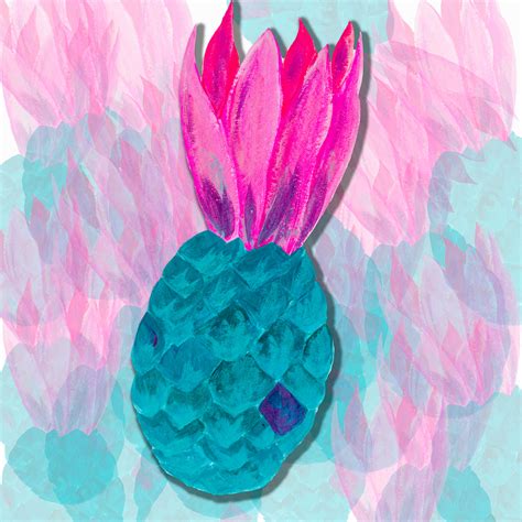 blue pineapple  behance