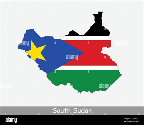 mapa de la bandera de sudán del sur mapa de la república de sudán del