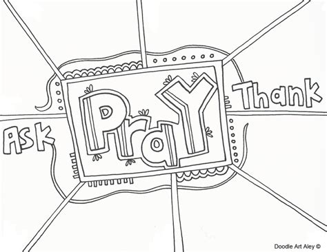 prayer coloring pages religious doodles