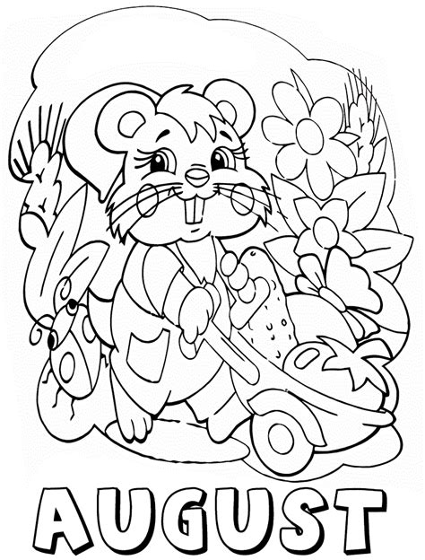 printable august coloring pages