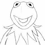Kermit Frog Coloring Pages Muppets Show Head Coloringsky sketch template