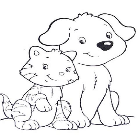 coloring pages  dogs  cats printable  getcoloringscom