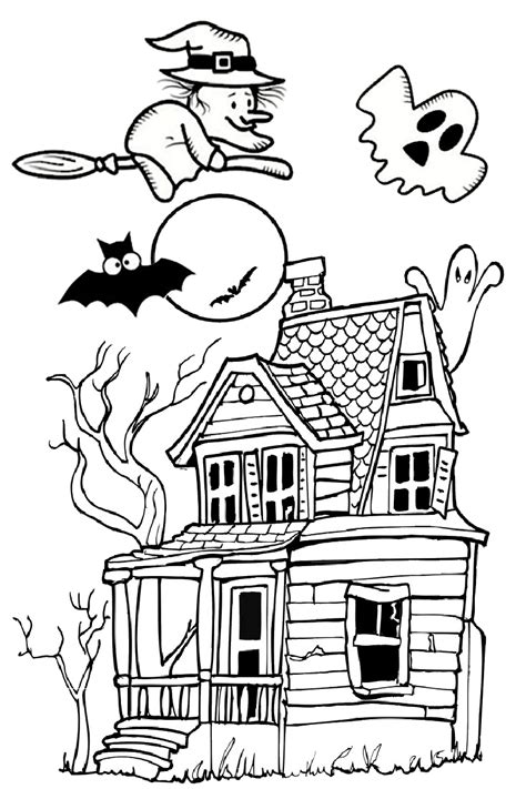 printable haunted house template