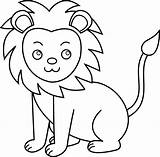 Lion Line Clipart Transparent Clip Cute Library sketch template