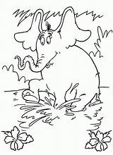 Hears Horton Coloring Seuss sketch template