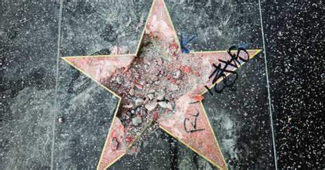 trumps hollywood walk  fame star vandalized  lucas daniel smiths blog