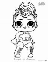 Lol Coloring Surprise Pages Doll Queen Stardust Printable Colouring Dolls Bettercoloring Print Color Getcolorings Colorings Categories sketch template