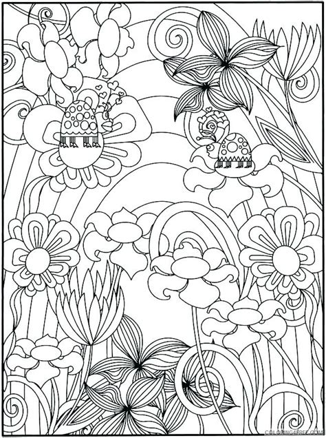 adult coloring pages spring scenery  adults printable