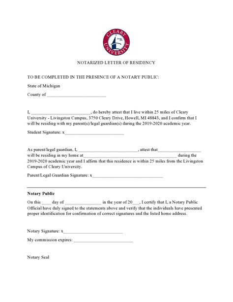 notary letter template