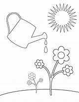 Watering Spring Coloring Printable Pages Springtime Templates Template Flower Print Sheknows Sheets Drawing Plants Kids Applique Embroidery Water Gif Library sketch template