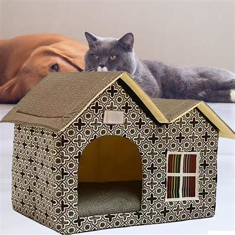 pet house kattenhuis voor buiten binnen winter proof cat den pet outdoor waterdicht kattenhuis