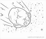 Meteor Meteorites Asteroid sketch template