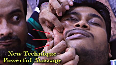 head face and shoulder massage with fingers finger therapy and neck