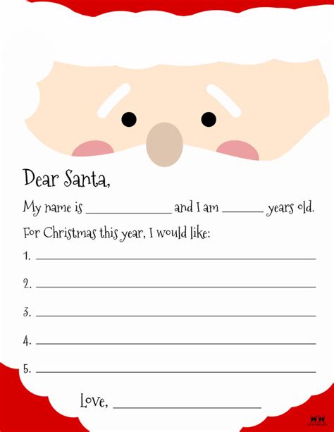 letter  santa template  preschoolers